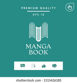 Elegant logo with book symbol - like the letter M