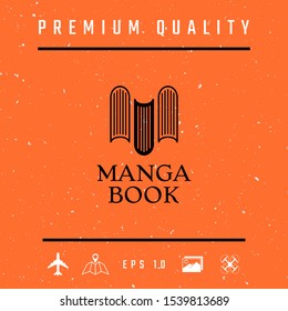 Elegant logo with book symbol - like the letter M