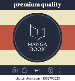 Elegant logo with book symbol like dry brush stroke