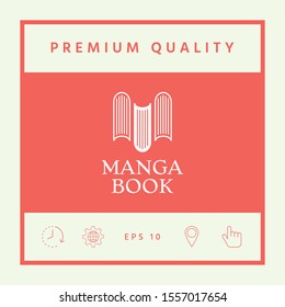 Elegant logo with book symbol - like the letter M