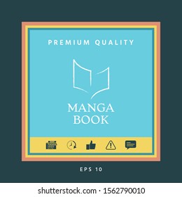 Elegant logo with book symbol like dry brush stroke