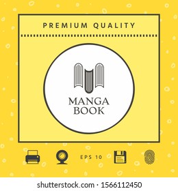 Elegant logo with book symbol - like the letter M