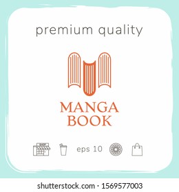 Elegant logo with book symbol - like the letter M