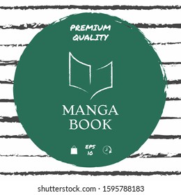Elegant logo with book symbol like dry brush stroke