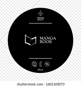 Elegant logo with book symbol like brush stroke