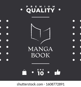 Elegant logo with book symbol like dry brush stroke