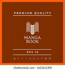 Elegant logo with book symbol - like the letter M