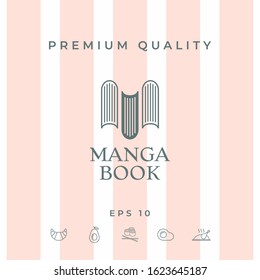 Elegant logo with book symbol - like the letter M