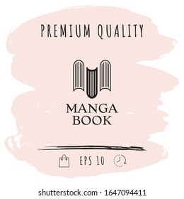 Elegant logo with book symbol - like the letter M
