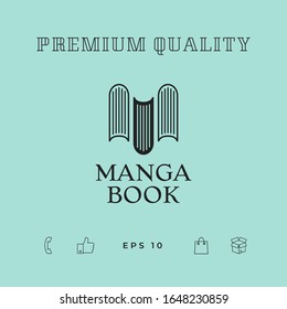 Elegant logo with book symbol - like the letter M