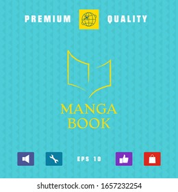Elegant logo with book symbol like dry brush stroke