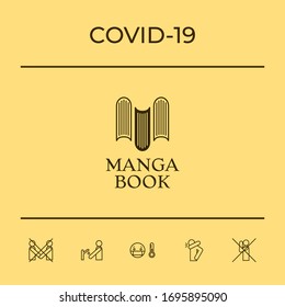 Elegant logo with book symbol - like the letter M