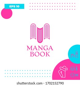 Elegant logo with book symbol - like the letter M