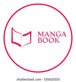 Elegant logo with book symbol like brush stroke