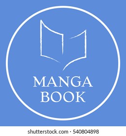 Elegant logo with book symbol like dry brush stroke