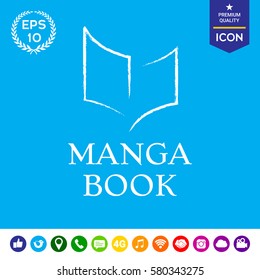 Elegant logo with book symbol like dry brush stroke