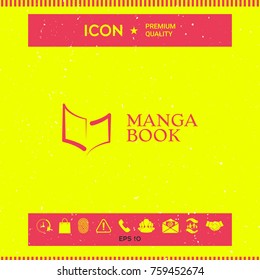 Elegant logo with book symbol like brush stroke