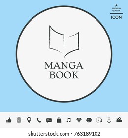 Elegant logo with book symbol like dry brush stroke