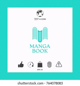 Elegant logo with book symbol - like the letter M