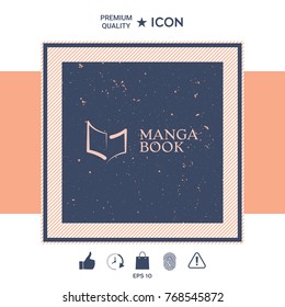 Elegant logo with book symbol like brush stroke