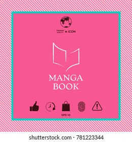 Elegant logo with book symbol like dry brush stroke