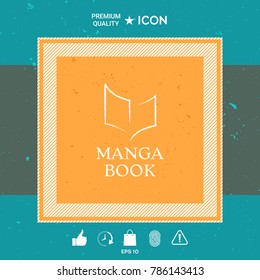 Elegant logo with book symbol like dry brush stroke