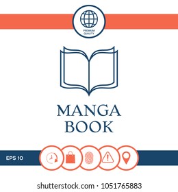 Elegant logo with book symbol with pages