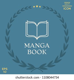 Elegant logo with book symbol with pages