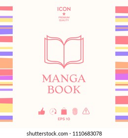 Elegant logo with book symbol with pages
