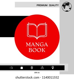 Elegant logo with book symbol with pages