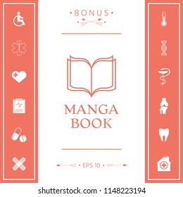 Elegant logo with book symbol with pages