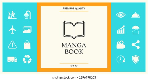 Elegant logo with book symbol with pages