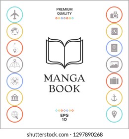 Elegant logo with book symbol with pages