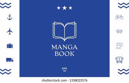 Elegant logo with book symbol with pages