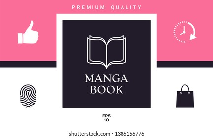 Elegant logo with book symbol with pages