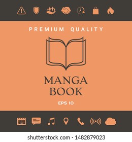 Elegant logo with book symbol with pages