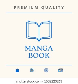 Elegant logo with book symbol with pages