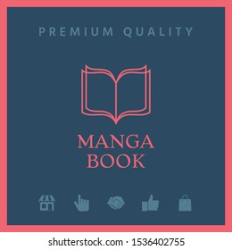 Elegant logo with book symbol with pages