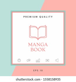 Elegant logo with book symbol with pages