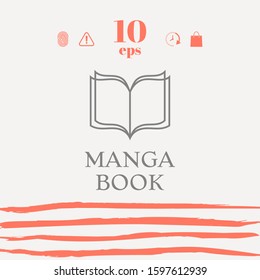 Elegant logo with book symbol with pages