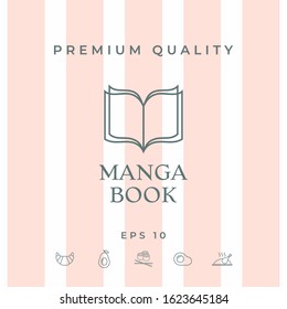 Elegant logo with book symbol with pages