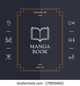 Elegant logo with book symbol with pages