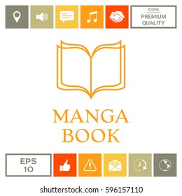 Elegant logo with book symbol with pages