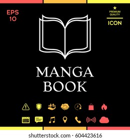 Elegant logo with book symbol with pages