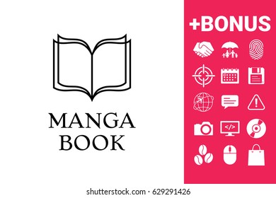 Elegant logo with book symbol with pages