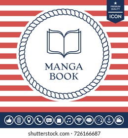 Elegant logo with book symbol with pages