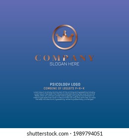 elegant logo  crown with gold effect, for luxury logo, VIP logo, elegant logo