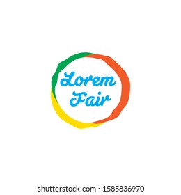 Elegant logo design with abstract circle icon, full color