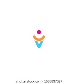 elegant logo design with abstract ice cream concept