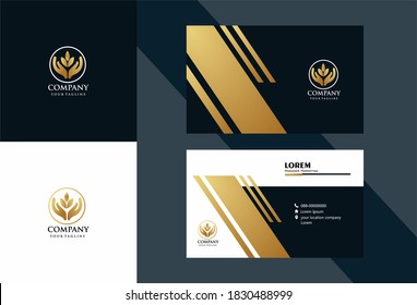 elegant logo design, business card template,Vector illustration